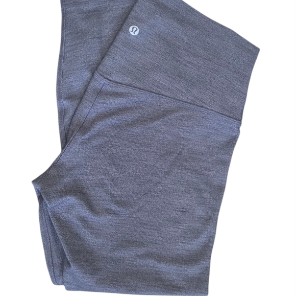 Lululemon Align Leggings Sz 10 Gray High Rise Nulu Yoga Pants Heathered Stretch - Picture 1 of 6